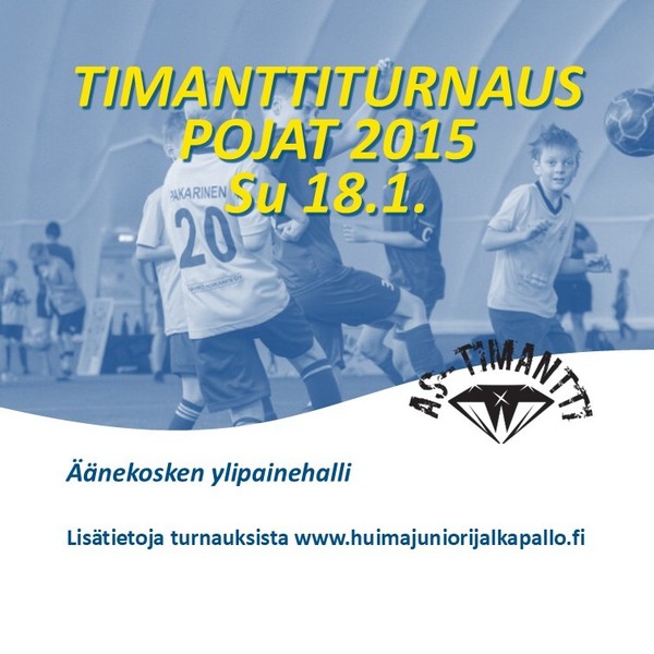 Poikien 2015 Timanttiturnaus pelataan su 18.1.