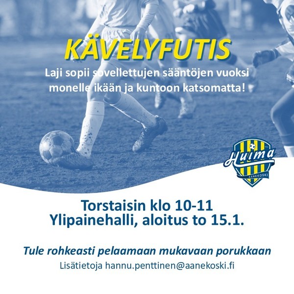 Kevään kävelyfutis starttaa torstaina 15.1.