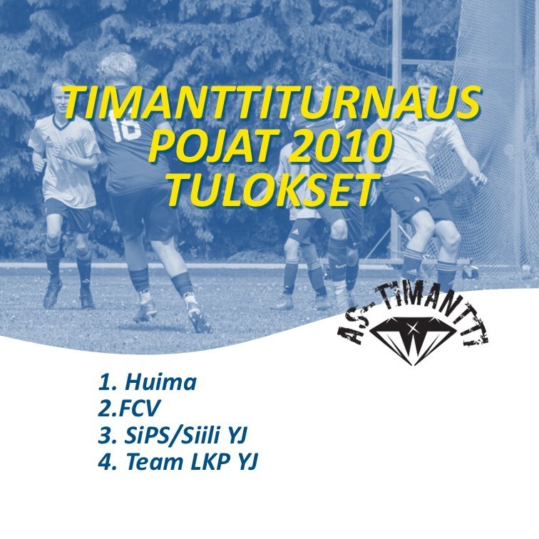 Poikien 2010 Timanttiturnauksen tulokset