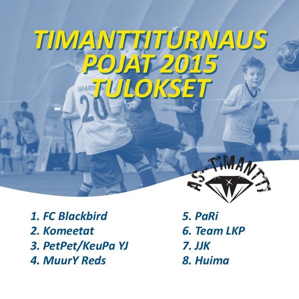 P2015 Timanttiturnauksen tulokset
