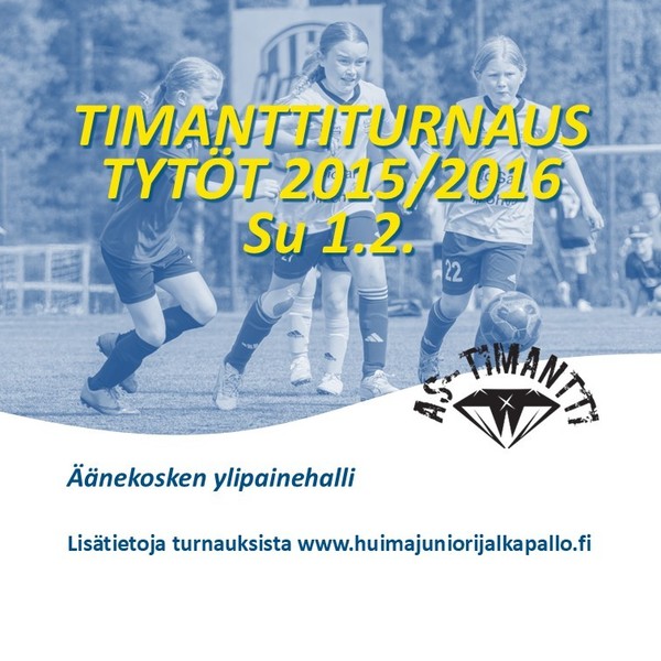 Tyttöjen 2015/2016 Timanttiturnausta pelataan su 1.2.