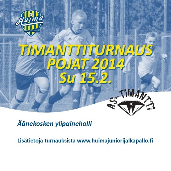 Timanttiturnaukset jatkuvat su 15.2. vuorossa pojat 2014