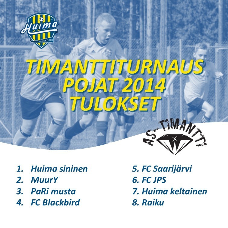 P2014 Timanttiturnauksen tulokset