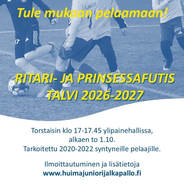 Talven ritari- ja prinsessafutiksen ilmoittautuminen avattu