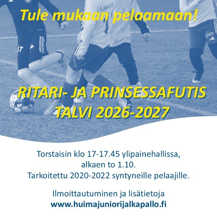 Talven ritari- ja prinsessafutiksen ilmoittautuminen avattu