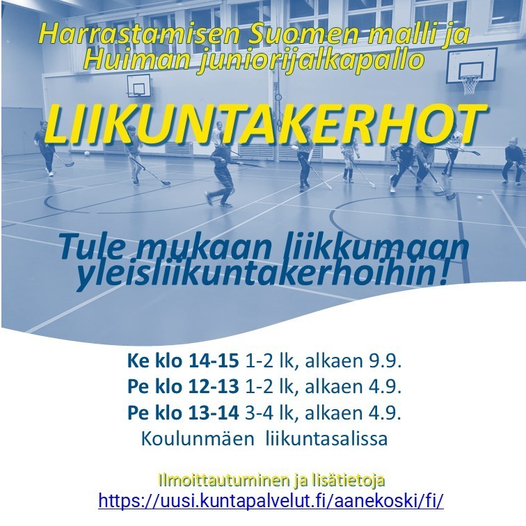 Liikuntakerhot starttaavat ensi viikon perjantaina 4.9.