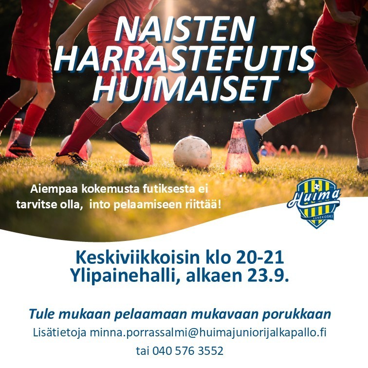 Huimaiset (naisten harrastefutis) jatkaa toimintaa ke 23.9.