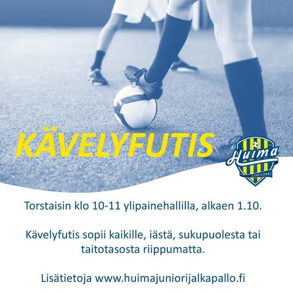 Kävelyfutista tarjolla torstaisin klo 10-11 ylipainehallilla