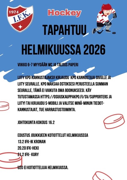 Tapahtuu helmikuussa