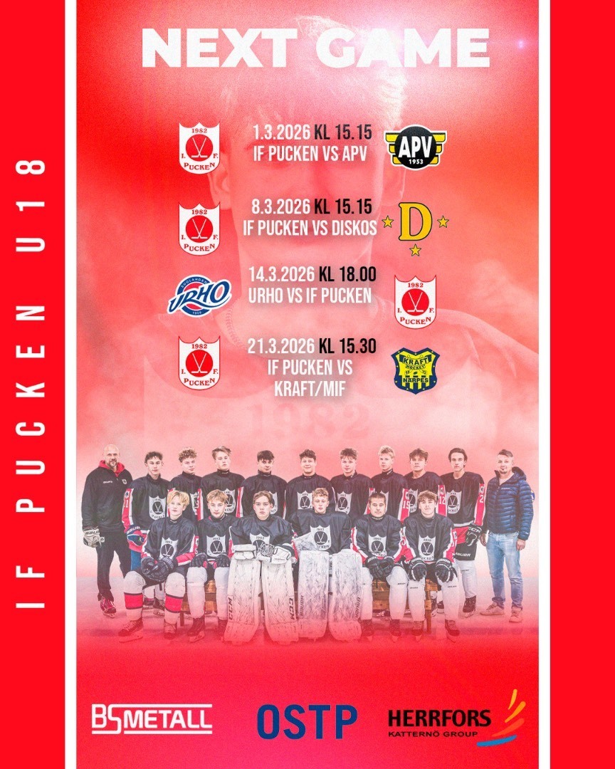 Inkommande match - Tulevat ottelut U18