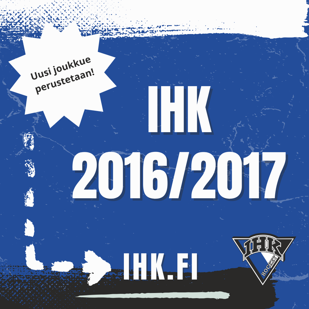 IHK 2016/2017-joukkueen perustamiskokous 9.3.