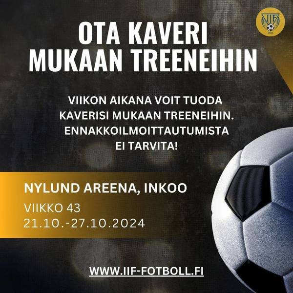 "Ota kaveri mukaan treeneihin" -viikko