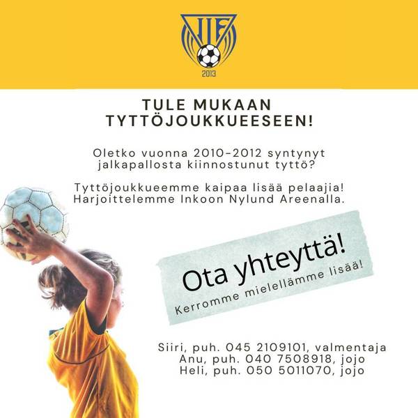 Tule mukaan tyttöjoukkueeseen!