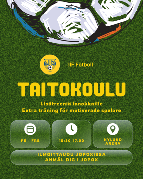 IIF Taitokoulu alkaa 6.11.2026