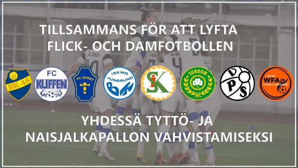 Åtta fotbollsföreningar inleder samarbete för att lyfta damfotbollen i Vasaregionen