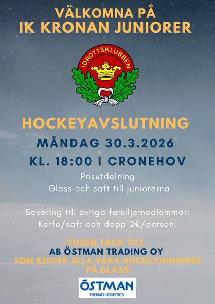 IK Kronans juniorers säsongsavslutning