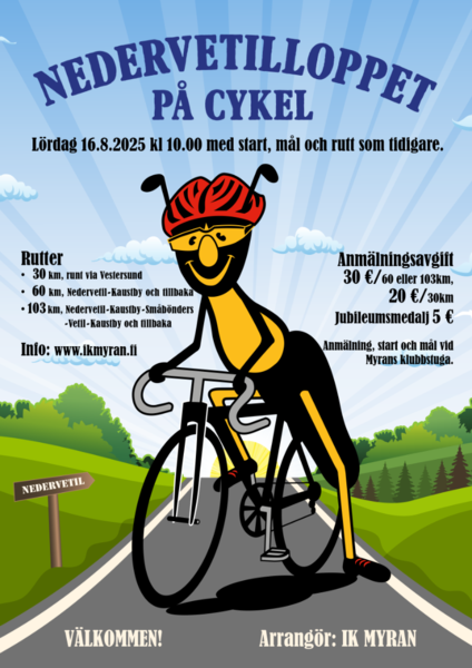NEDERVETILLOPPET på Cykel – ALAVETELIN AJOT