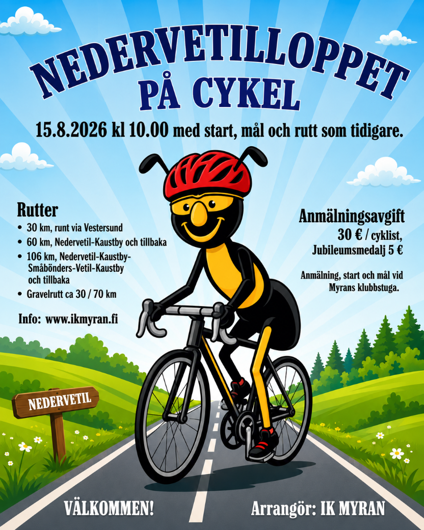 NEDERVETILLOPPET på Cykel – ALAVETELIN AJOT