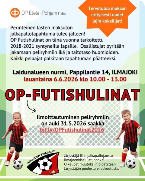 OP-futishulinat 6.6.2026 - ilmoittaudu! 