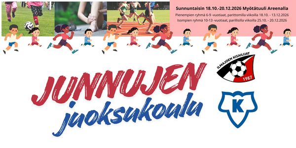 ENNAKKOTIETO: Junnujen juoksukoulu 18.10. - 20.12.2026