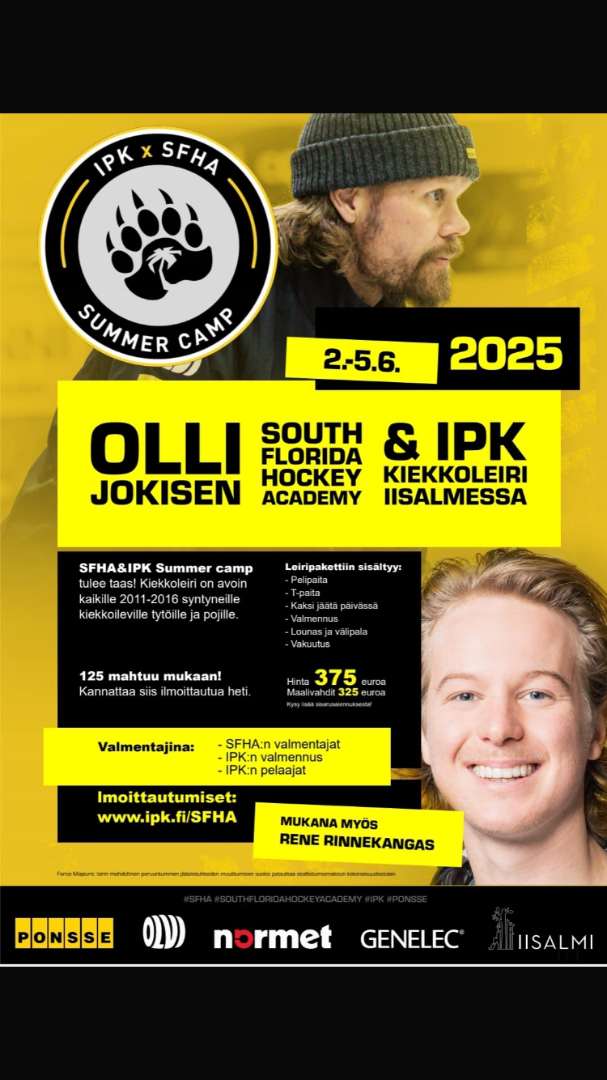IPK:n ja Olli Jokisen kiekkoleiri Iisalmessa 2.-5.6.2025