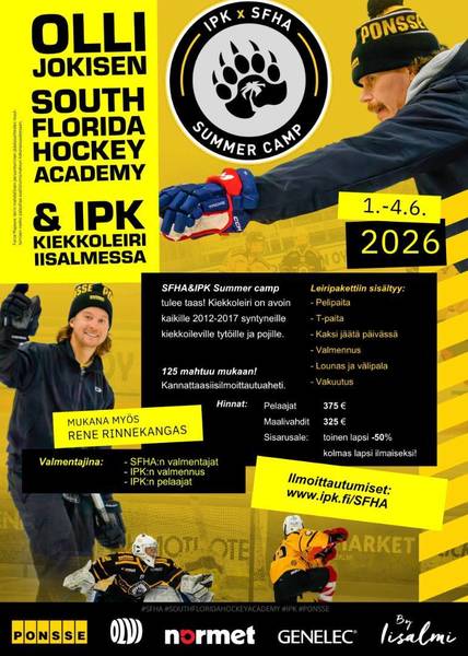 IPK:n ja Olli Jokisen kiekkoleiri Iisalmessa 1.-4.6.2026