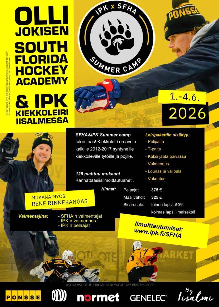 IPK:n ja Olli Jokisen kiekkoleiri Iisalmessa 1.-4.6.2026