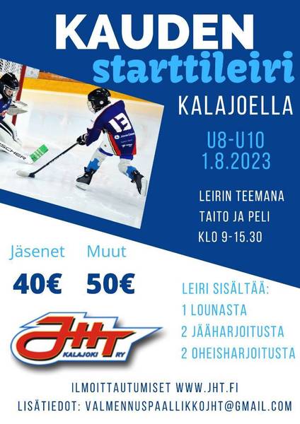 Kauden Starttileiri 1.8.2023 Kalajoella U8-U10 ikäisille