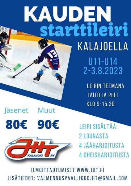 Kauden Starttileiri 2-3.8.2023 Kalajoella U11-U14 ikäisille