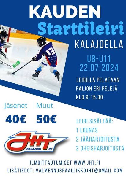 Kauden Starttileiri 22.07.2024 Kalajoella U8-U11 ikäisille