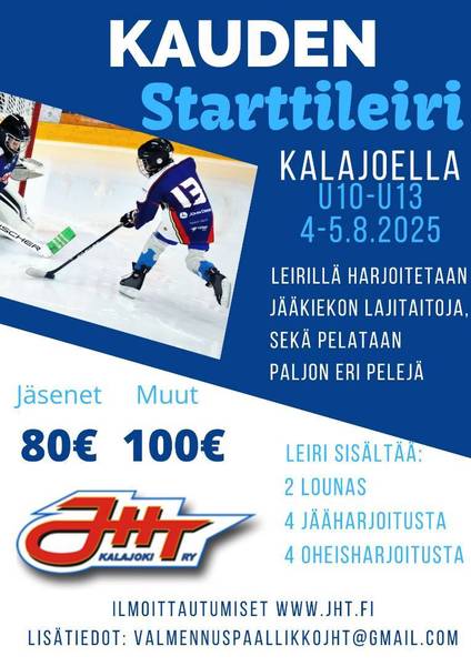 Kauden Starttileiri 4-5.8.2025  U10-U13 ikäluokat