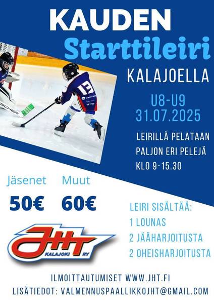 Kauden starttileiri Kalajoella 31.7.2025 U8-U9 ikäluokat.