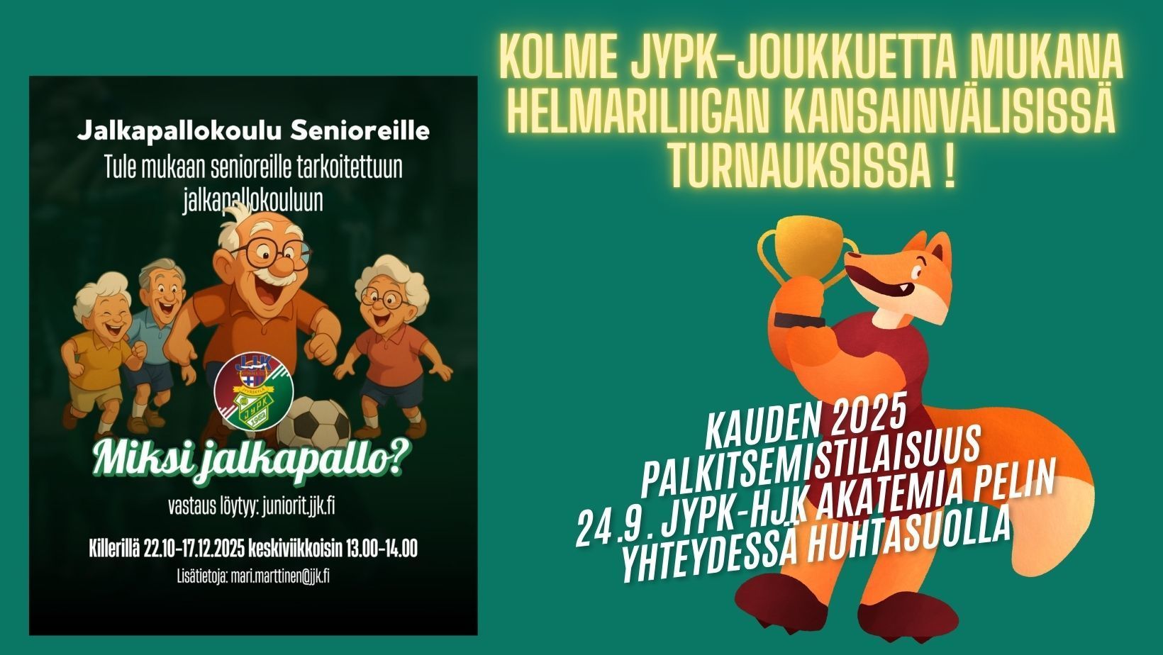 Joukkueisiin ja talven harrasteryhmiin ilmoittautuminen NYT!