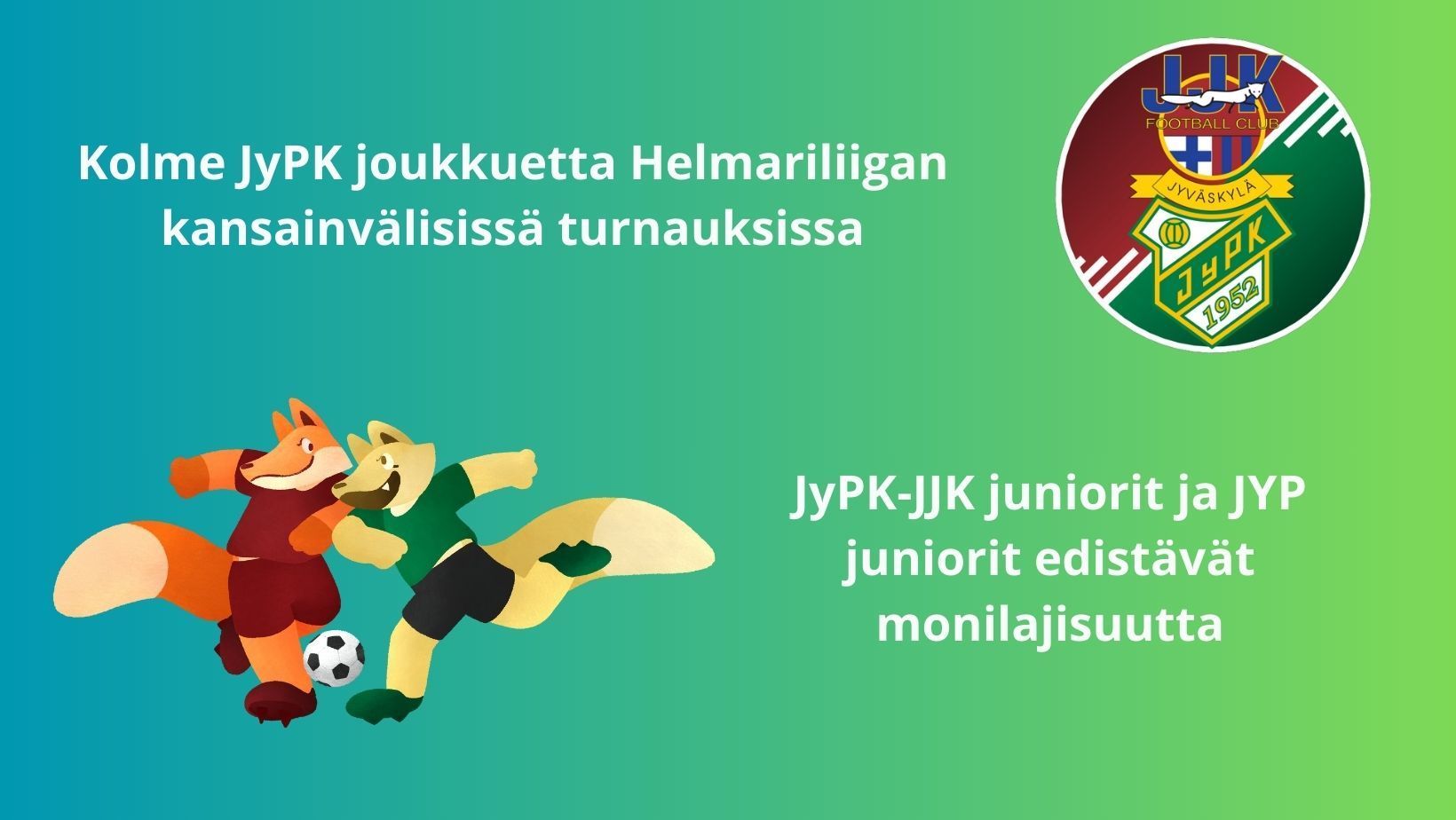 JyPK-JJK juniorit on Keski-Suomen suurin jalkapalloseura