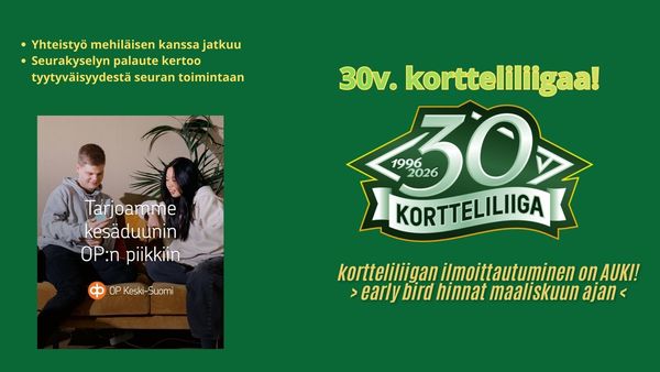 MUKAAN KORTTELILIIGAN 30v. JUHLAKESÄÄN!
