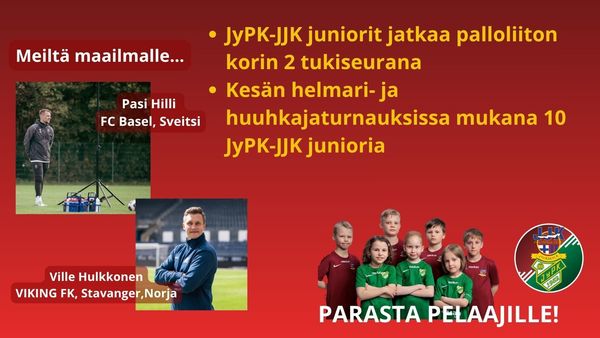 JyPK-JJK juniorit jatkaa SPL:n korin 2 tukiseurana