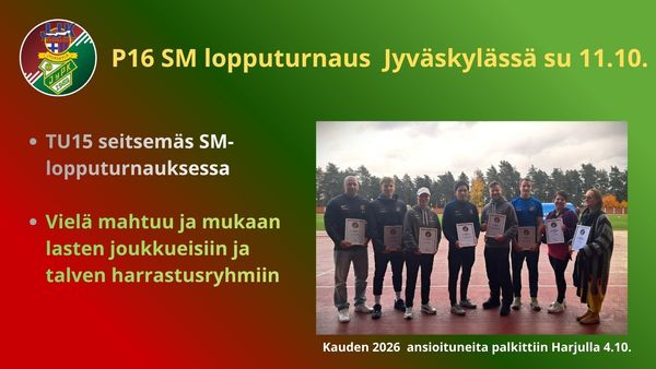 Tule mukaan toimintaan! Pelaamaan tai valmentamaan!