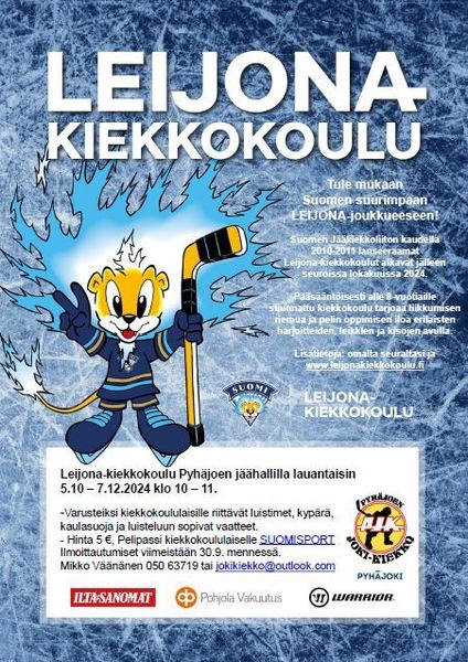 Leijona-kiekkokoulu käynnissä vielä ehtii mukaan.