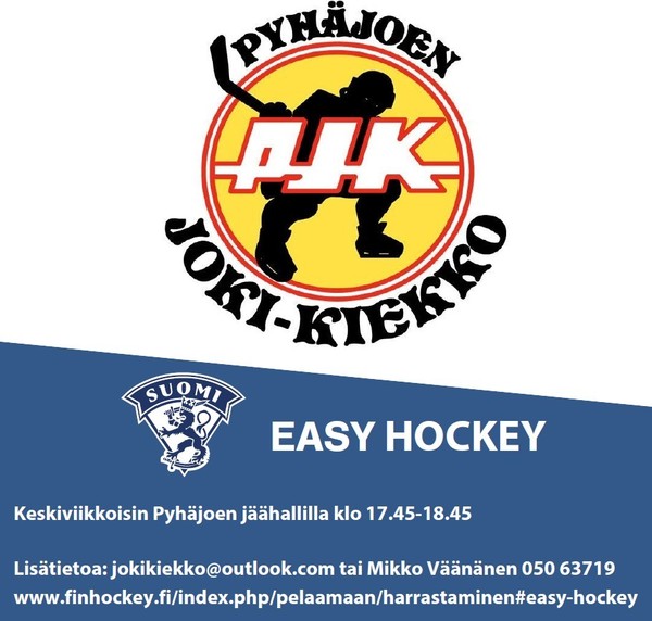 EASY HOCKEY Keskiviikkoisin klo 17.45-18.45 Tule pelaamaan!