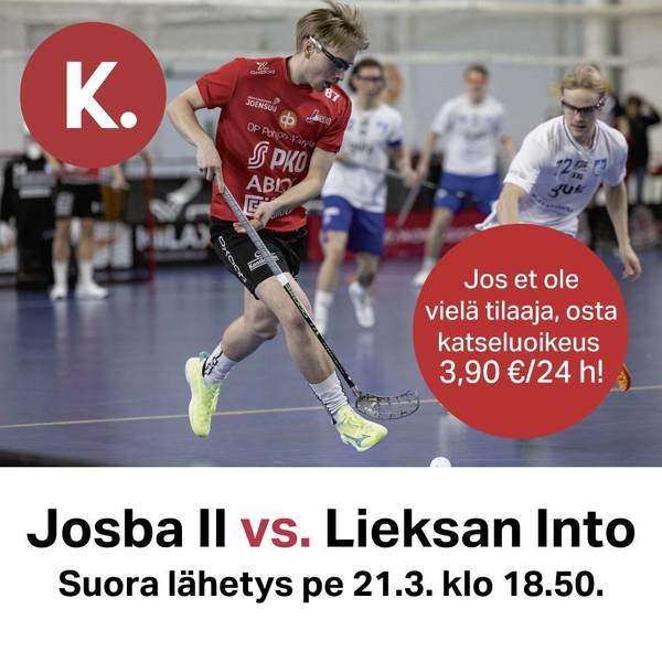 Josba II ja Lieksan Into kohtaavat salibandyn 2. div toisessa finaaliottelussa Joensuu Areenalla
