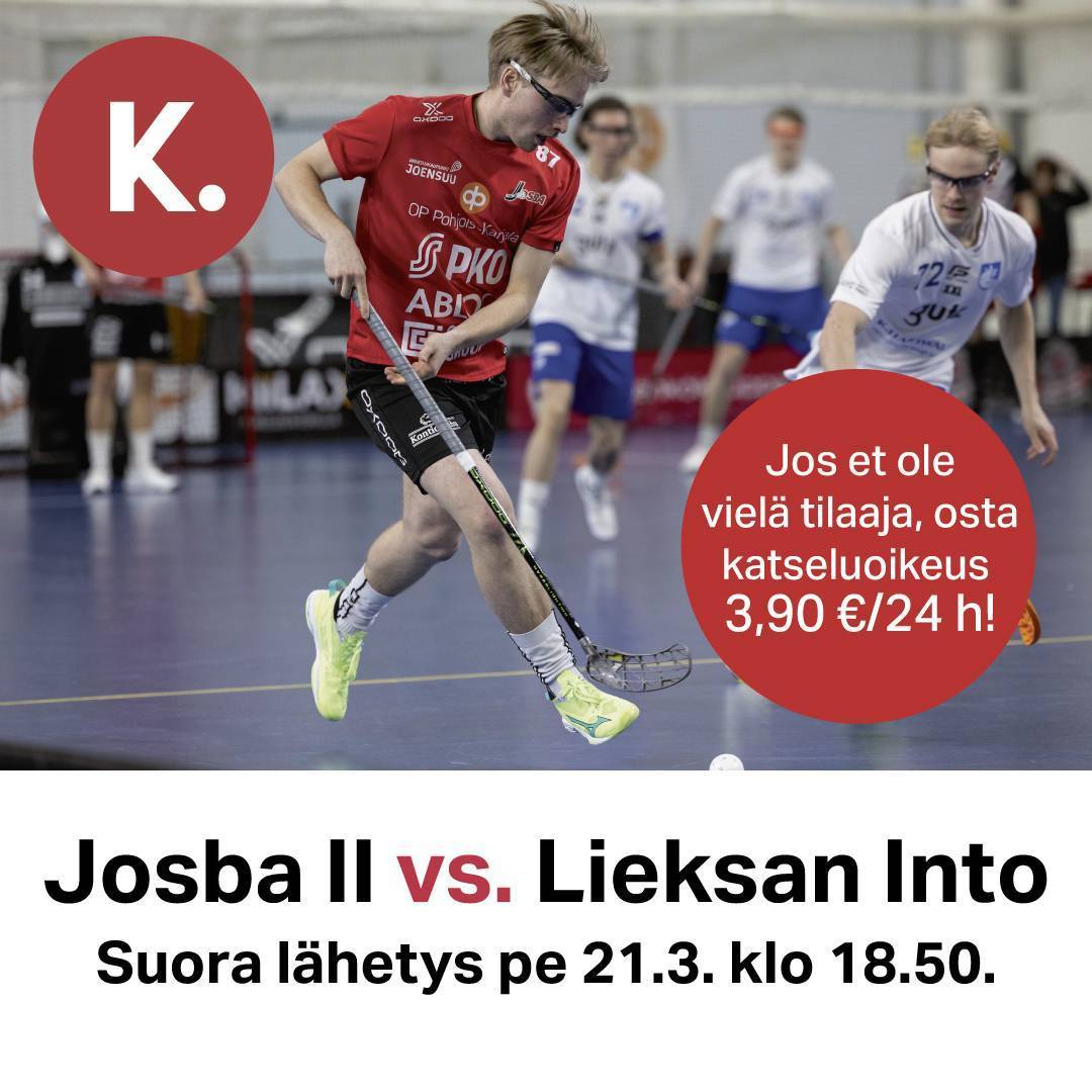 Josba II ja Lieksan Into kohtaavat salibandyn 2. div toisessa finaaliottelussa Joensuu Areenalla