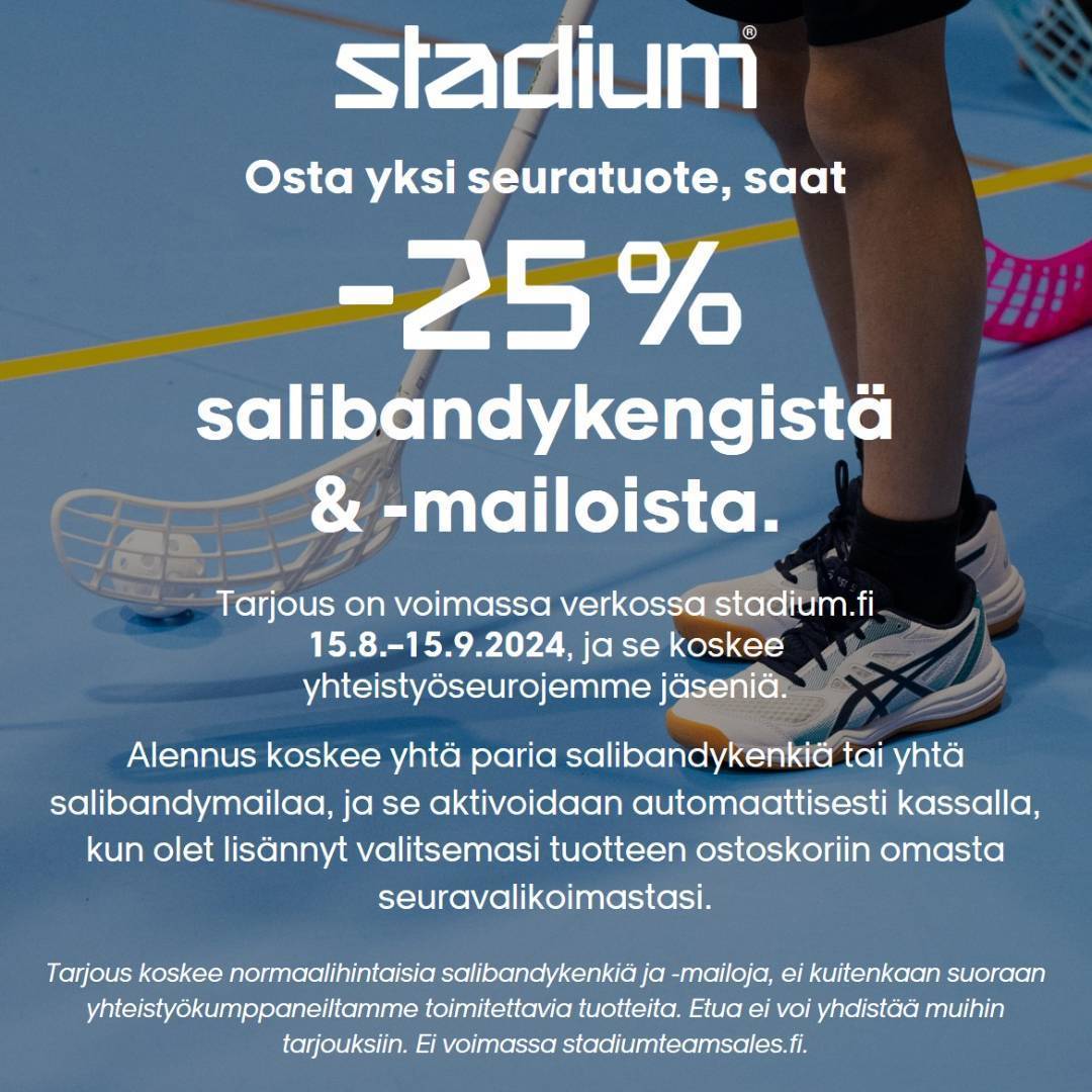 Tänään alkaa Stadiumin perinteinen syksyn -25 % alekampanja