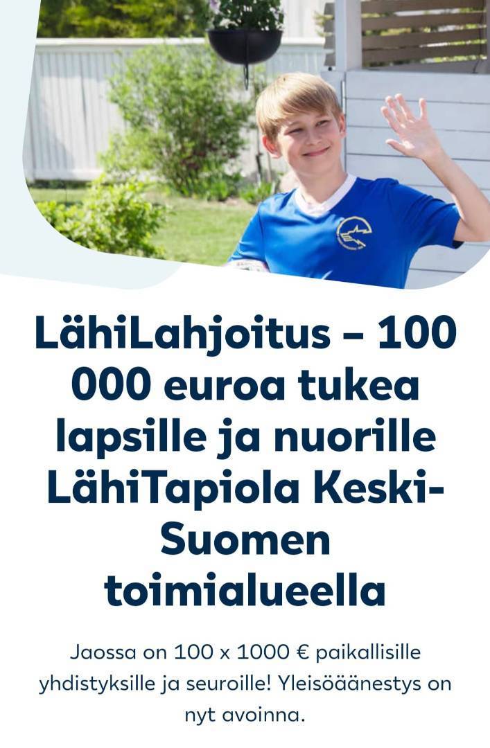 Äänestä Josepaa LähiLahjoituksen saajaksi