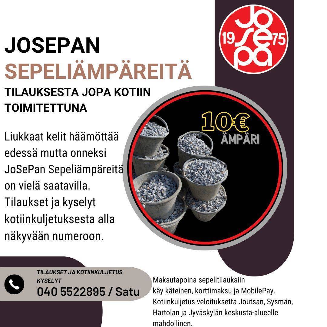 JoSePan Sepeliämpäreitä saatavilla