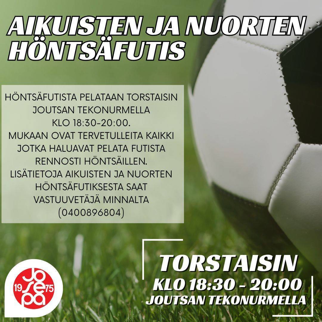 Aikuisten ja nuorten Höntsäfutista torstaisin tekonurmella
