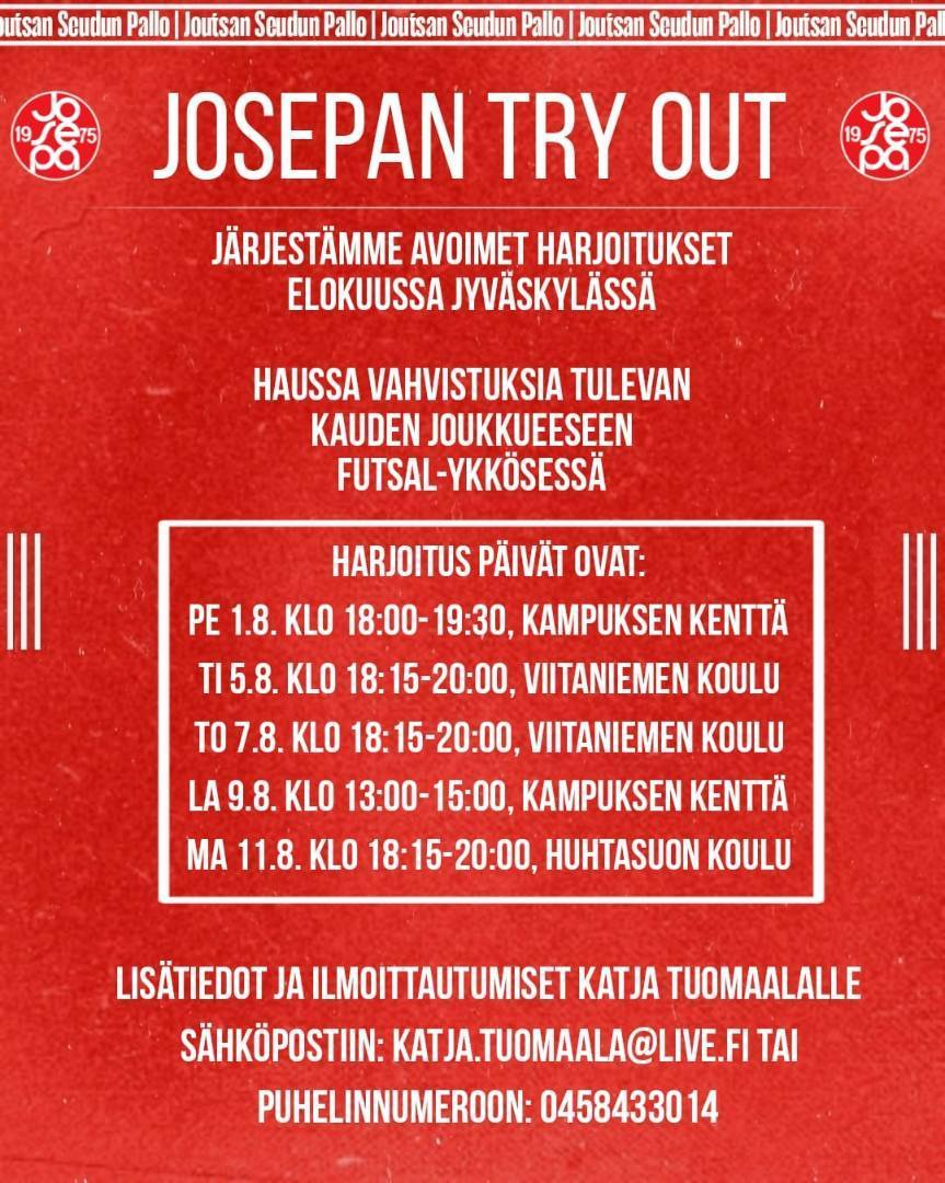 TRY OUTit tulee elokuussa