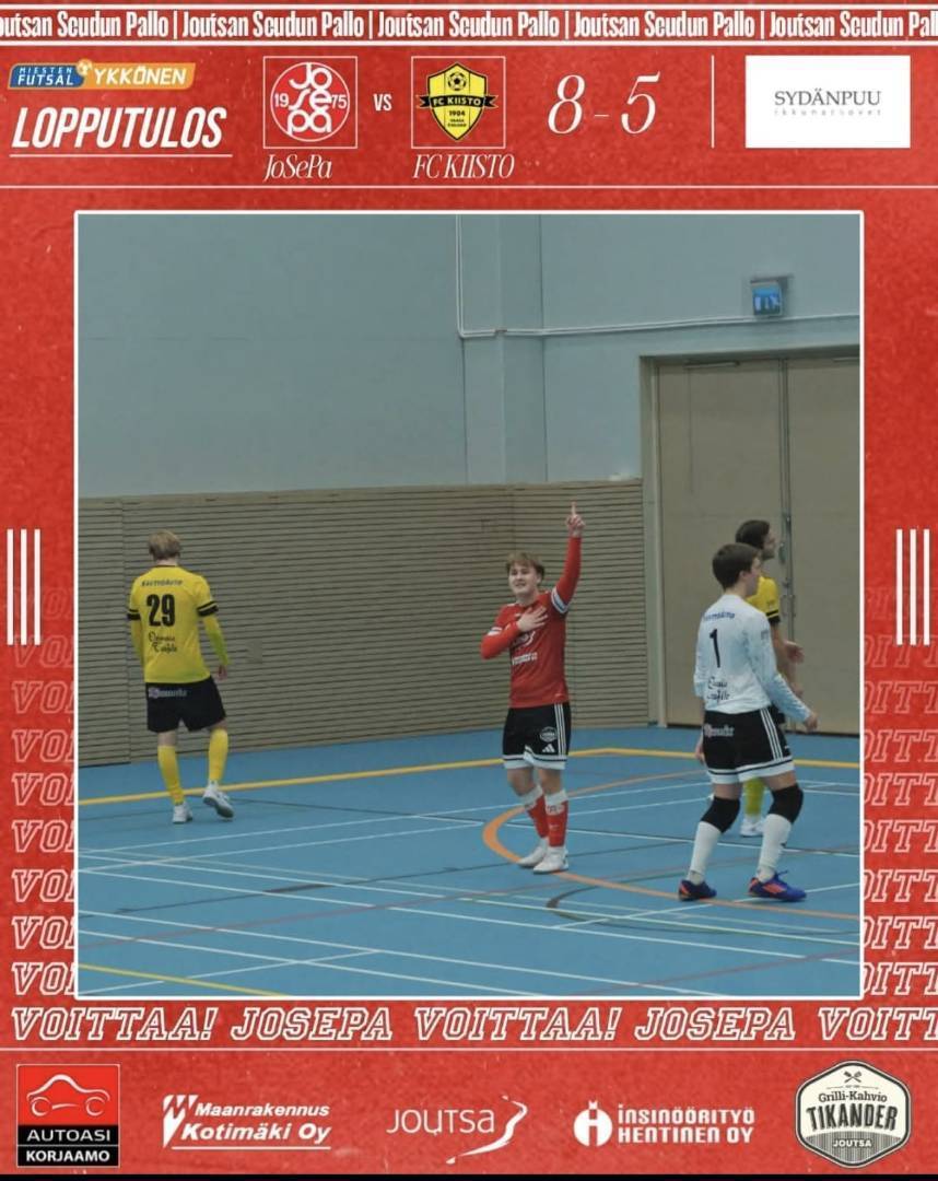 ​JoSePa otti näyttävän ja tärkeän kotivoiton, sarjakärjen tuntumassa keikkunva FC Kiisto nurin