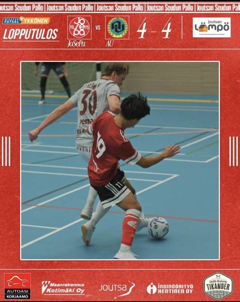 Kalenterivuoden viimeisestä pelistä pisteet jakoon AU:n kanssa