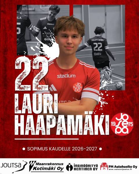 Haapamäki kaudella 2026-2027 JoSePan riveissä