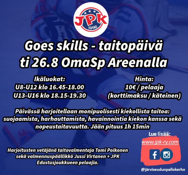 JPK goes skills - taitopäivä ti 26.8!